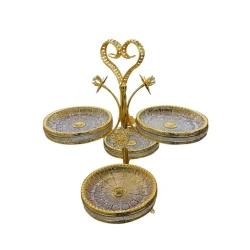 Конфетница Sahara 00004417, золотистая