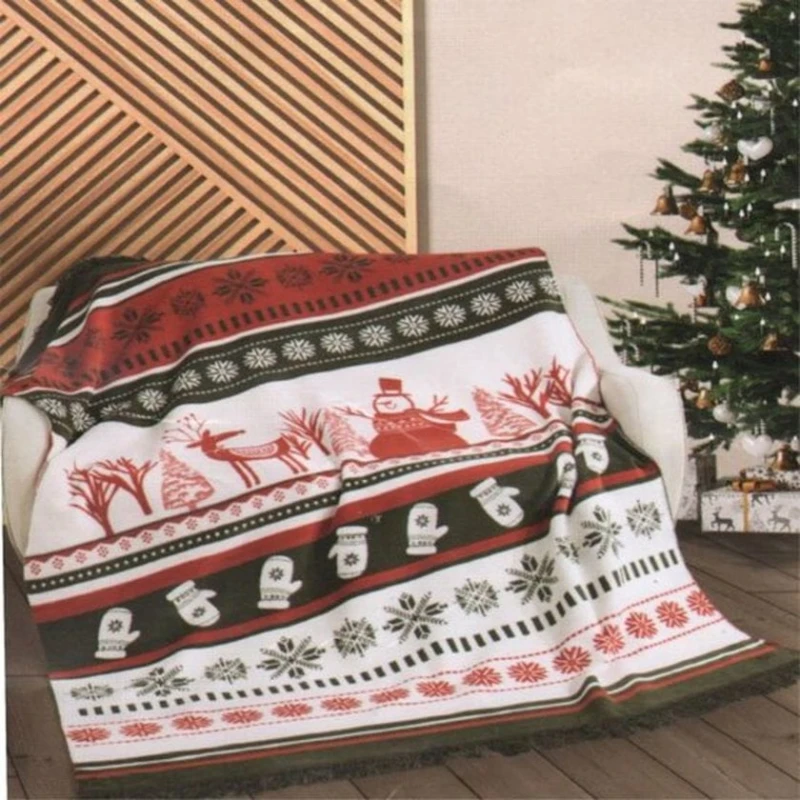 Плед Giltex 366, 200х220 см, двуспальный, хлопок, разноцветный