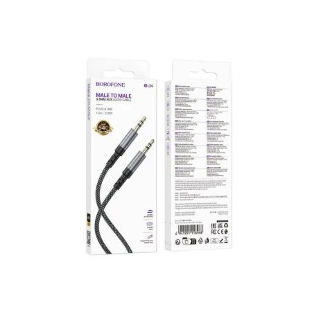 Hər iki ucu 3.5 mm jack və USB-C olan digital audio adapter, Borofone BL24