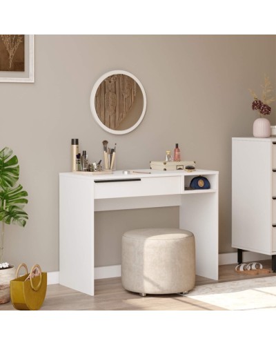 Makiyaj masası Ev Plus ev_13111202, LDSP, ağ, 1000x440x750 mm