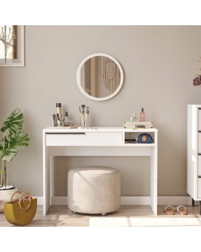 Makiyaj masası Ev Plus ev_13111202, LDSP, ağ, 1000x440x750 mm