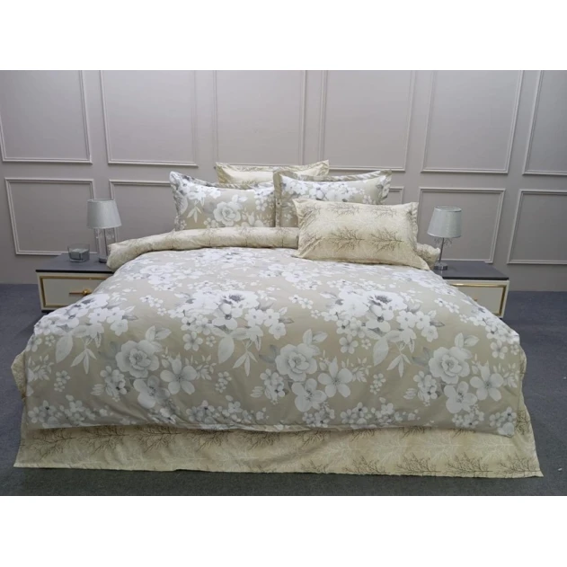 Yataq dəsti MiraNova FS-469, birnəfərlik, bej, yorğan üzü 160x220 sm, mələfə 160x220 sm, yastıq üzü 50x70 sm