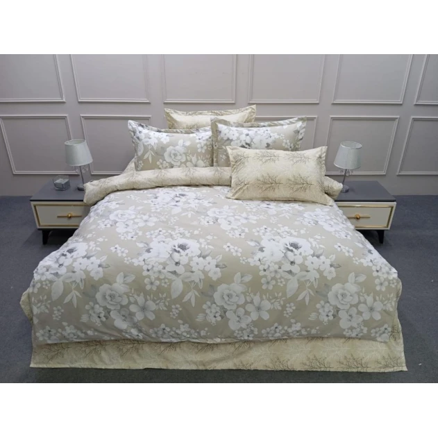 Yataq dəsti MiraNova FS-469, birnəfərlik, bej, yorğan üzü 160x220 sm, mələfə 160x220 sm, yastıq üzü 50x70 sm