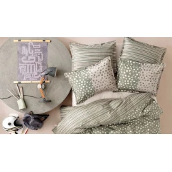 Комплект постельного белья Yataş Zoey пододеяльник 200x220, простыня 240x260, наволочки 50x70, двуспальный, зеленый