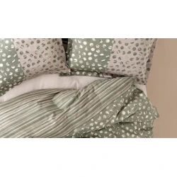 Комплект постельного белья Yataş Zoey пододеяльник 200x220, простыня 240x260, наволочки 50x70, двуспальный, зеленый