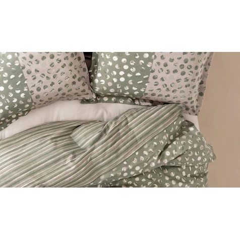 Комплект постельного белья Yataş Zoey пододеяльник 200x220, простыня 240x260, наволочки 50x70, двуспальный, зеленый
