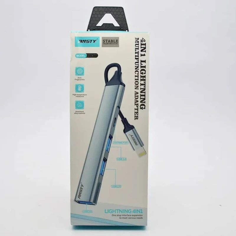 USB хаб Ansty UA-06 Lightning 4 in 1 Grey USB хаб Ansty UA-06 Lightning 4 in 1 Grey