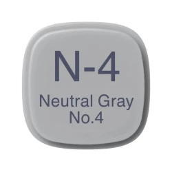 Маркер Copic Classic, N-4, Neutral Gray, No.4, двусторонний, серый