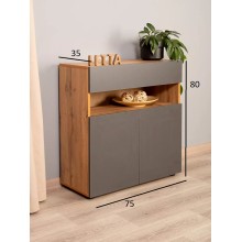 Komod Box up Gray-Vot, 80х35х75 sm, LDSP, boz