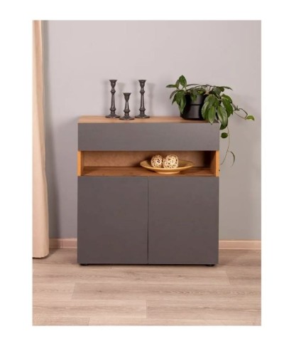 Komod Box up Gray-Vot, 80х35х75 sm, LDSP, boz