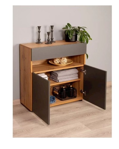 Komod Box up Gray-Vot, 80х35х75 sm, LDSP, boz