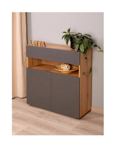 Komod Box up Gray-Vot, 80х35х75 sm, LDSP, boz