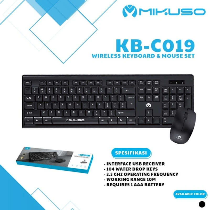 Комплект клавиатура и мышь Mikuso KB-C039 Black Комплект клавиатура и мышь Mikuso KB-C039 Black