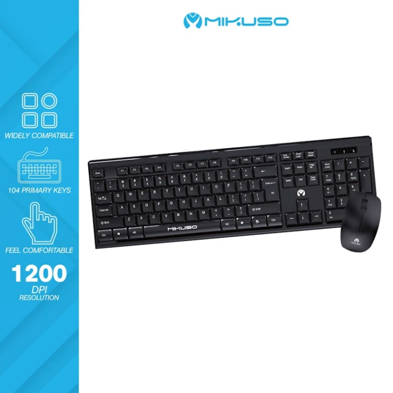 Комплект клавиатура и мышь Mikuso KB-C039 Black Комплект клавиатура и мышь Mikuso KB-C039 Black