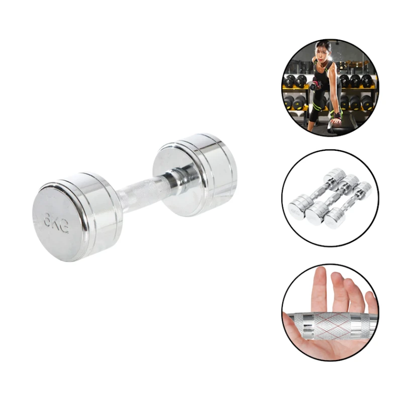 Набор гантелей 5287, 6 x 6 кг, хром, 2 шт