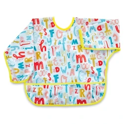 Нагрудник с рукавами Babyjem Alphabet, разноцветный Нагрудник с рукавами Babyjem Alphabet, разноцветный