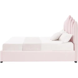 Односпальная кровать Art_tek_yataq(100) 92, ламинат/ткань, розовая, 85x100x200 см