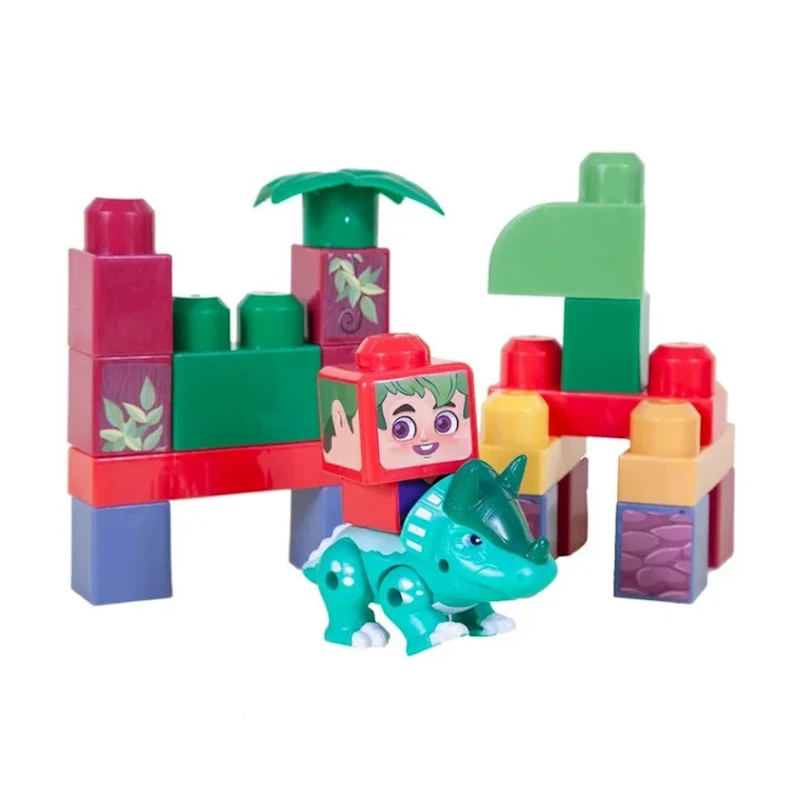 Конструктор Happy Line Build Me Up Dino Park And Friends, от 18 месяцев, 37 деталей Конструктор Happy Line Build Me Up Dino Park And Friends, от 18 месяцев, 37 деталей