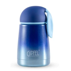 Термос Gipfel Lepre 8353, нержавеющая сталь/пластик, синий, 300 мл