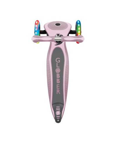 Samokat-kikbord Globber Primo Foldable Premium Lights, uşaqlar üçün, 3 yaşdan, maksimal çəki 50 kq, çəhrayı