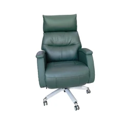 Офисное кресло 1022, натуральная кожа, зеленое