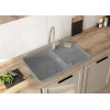 Кухонная мойка Deante Momi ZKMS113, гранит, серый, 50x78 см