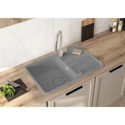 Mətbəx çanağı Deante Momi ZKMS113, qranit, boz, 50x78 sm