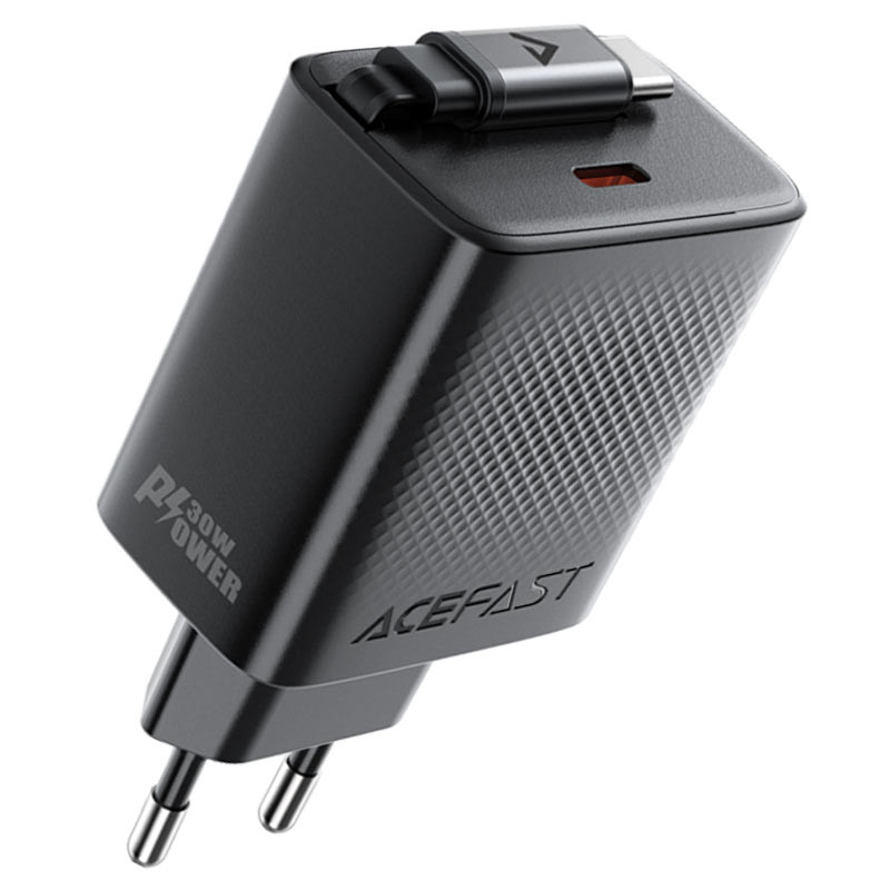 Сетевой внешний аккумулятор Acefast A110 PD30W GaN + Borofone NX51, кабель Type-C - Lightning, белый