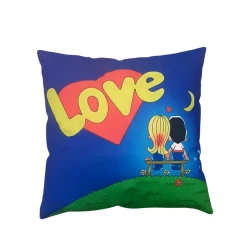 Подушка декоративная VM308, Love, 45x45 см, синяя Подушка декоративная VM308, Love, 45x45 см, синяя