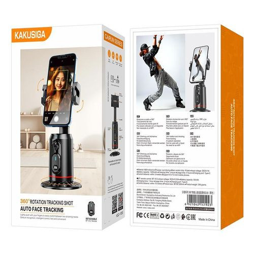 Держатель телефона Kakusiga вращающийся на 360 градусов, автоматический стабилизатор слежения за лицом с дистанционным управлением Держатель телефона Kakusiga вращающийся на 360 градусов, автоматический стабилизатор слежения за лицом с дистанционным управлением