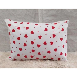 Наволочка MM Teksil MM-19, 50x70 см, хлопок, красная/белая