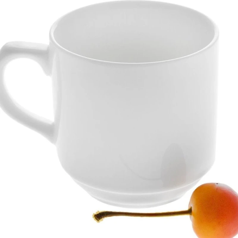 Krujka Wilmax WL-993017, 220 ml, farfor, ağ Krujka Wilmax WL-993017, 220 ml, farfor, ağ