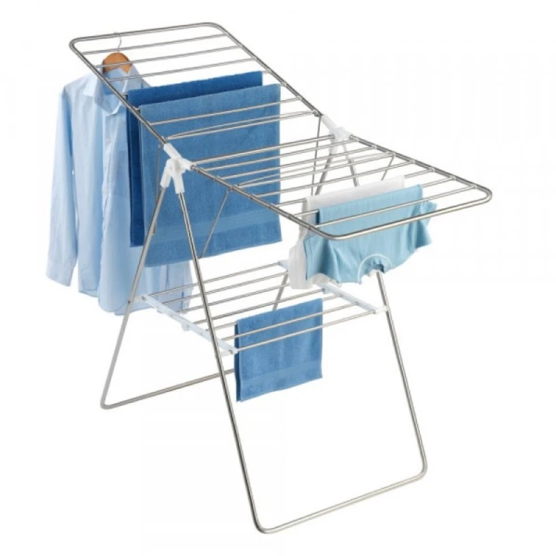 Сушилка для белья Wenko Flex нержавеющая сталь, 145x60x90 см, серебристая