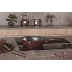 Сковорода глубокая Berlinger Haus Leonardo Collection BH-8031, 28x7.5 см, алюминий, трехслойное антипригарное титановое покрытие, бордовая