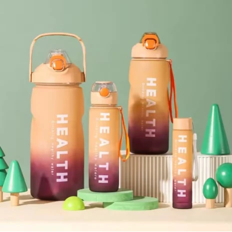 Набор спортивных бутылок для воды Healthrise 4 шт