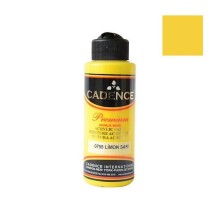Akril boya Cadence Premium Acrylic Paint 0755 Lemon Yellow, limon rəngi-sarı, 120 ml