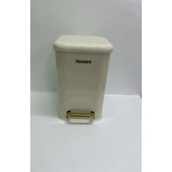 Мусорное ведро Homara HM007, пластик, бежевое, 18х27 см