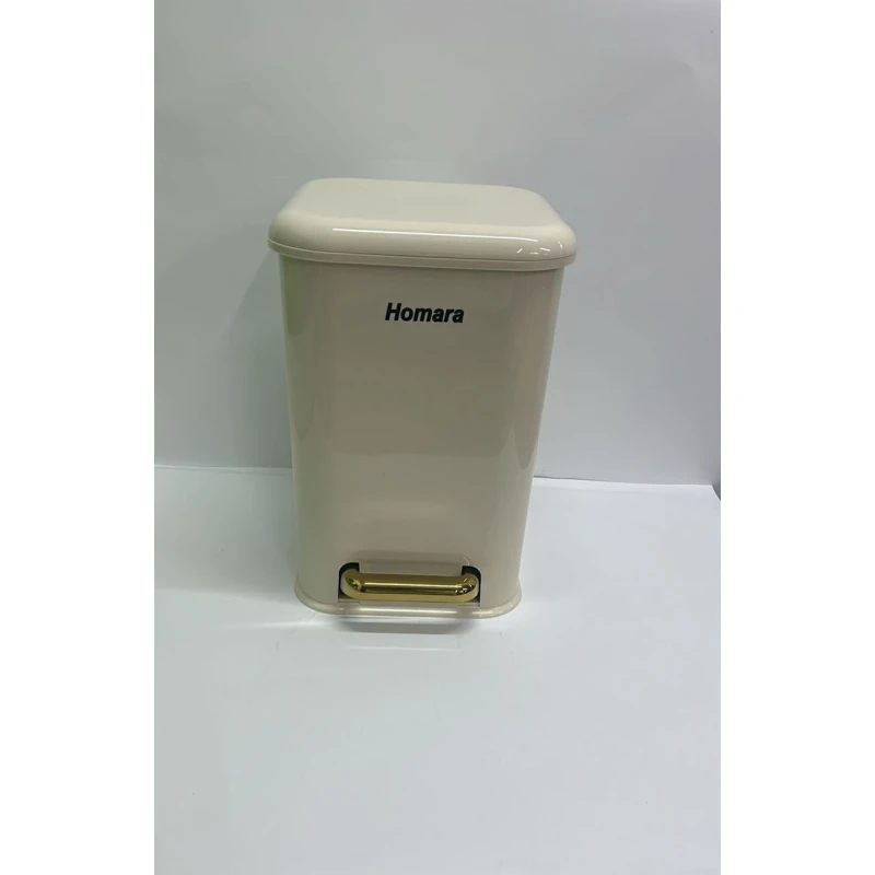 Мусорное ведро Homara HM007, пластик, бежевое, 18х27 см