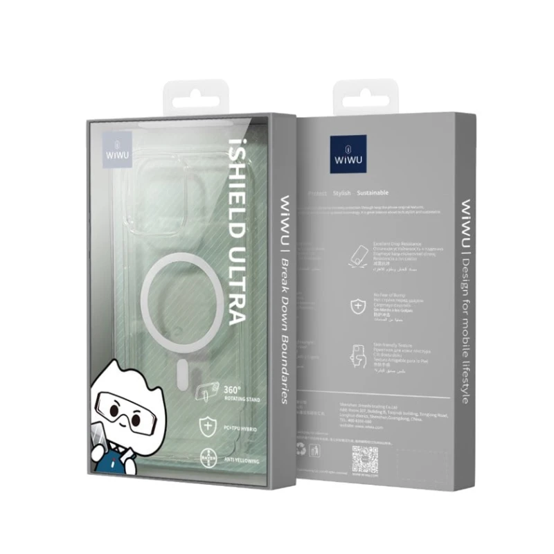 Çexol Wiwu YXK-207 Invisible Pro Sert PC iPhone 16 Pro Max üçün, Transparent