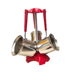 Набор турок NH_TTQQAO, 3 шт, 8х8/9х9/10х9 см, серебристый/красный, на подставке Набор турок NH_TTQQAO, 3 шт, 8х8/9х9/10х9 см, серебристый/красный, на подставке