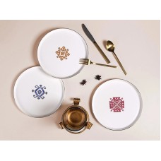 Boşqablar dəsti Porland Arabesque, 21 sm, farfor, ağ, 6 əd