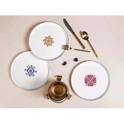 Набор тарелок Porland Arabesque, 21 см, фарфор, белый, 6 шт