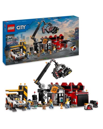 Konstruktor LEGO City Scrapyard with Cars 60472, 871 parça, 7 yaşdan
