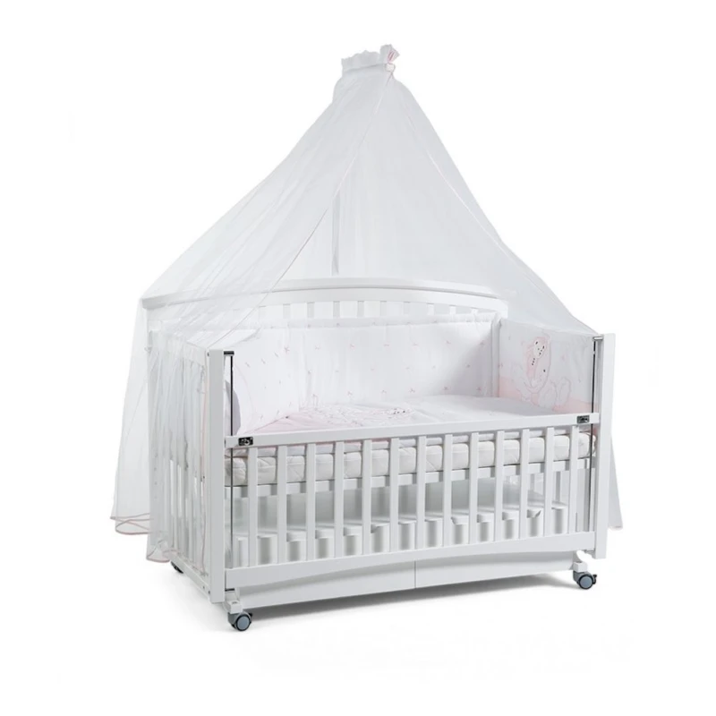 Детская кровать Tahterevalli Parker, цвет каркаса белый, цвет розовый Детская кровать Tahterevalli Parker, цвет каркаса белый, цвет розовый