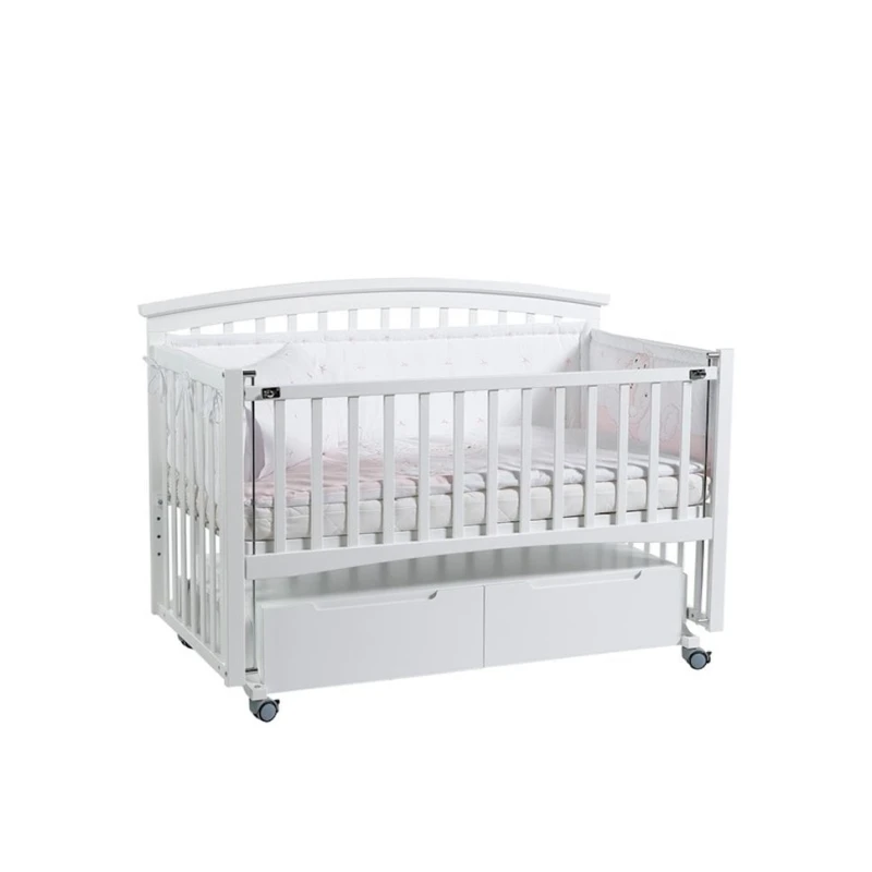 Детская кровать Tahterevalli Parker, цвет каркаса белый, цвет розовый Детская кровать Tahterevalli Parker, цвет каркаса белый, цвет розовый