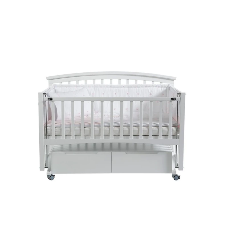 Детская кровать Tahterevalli Parker, цвет каркаса белый, цвет розовый Детская кровать Tahterevalli Parker, цвет каркаса белый, цвет розовый