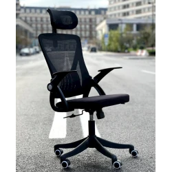 Кресло офисное 1606A, 100x50 см, черное Кресло офисное 1606A, 100x50 см, черное