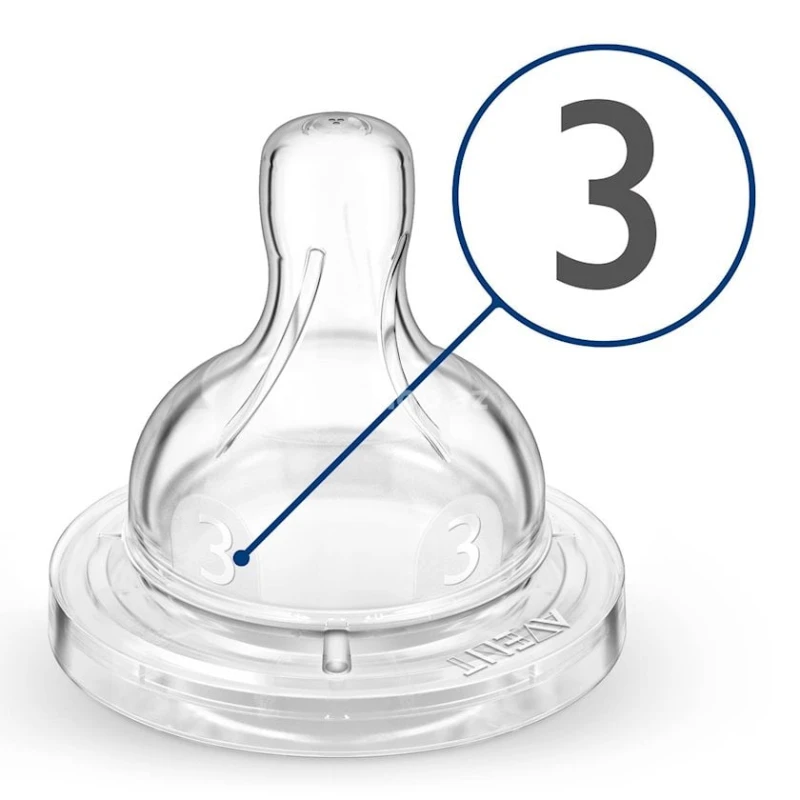 Насадка соски для бутылочек Philips Avent SCF635/27, 3+ мес, 2 шт, прозрачный