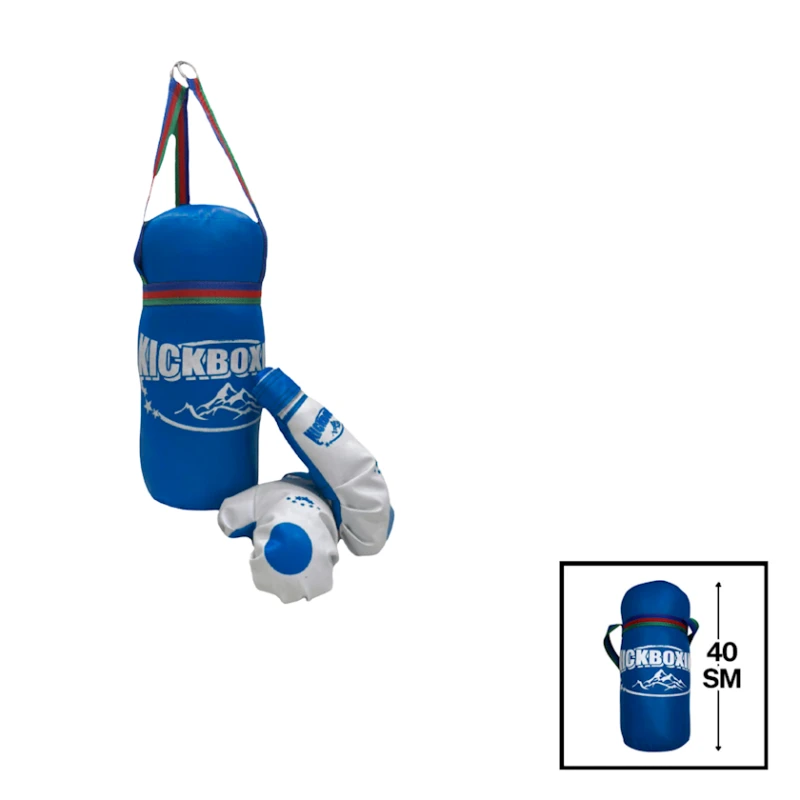 Боксерская груша и перчатки Kickboxing, голубой Боксерская груша и перчатки Kickboxing, голубой