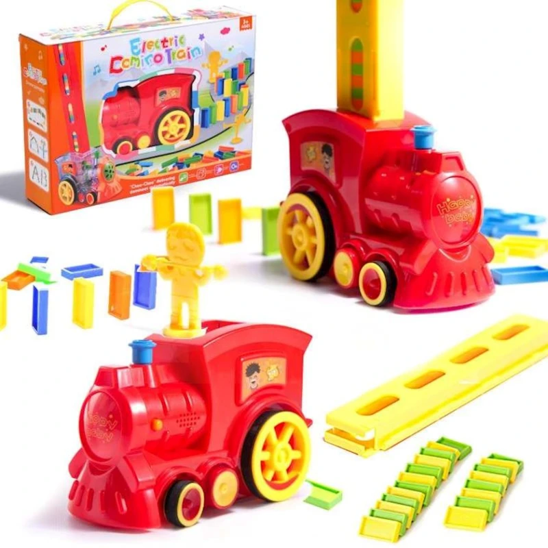 Lokomotiv Domino Train, qırmızı, 16х10х7 sm, 3+ yaş